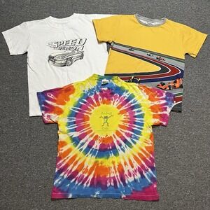 Kids Graphic Tee Bundle Rainforest Cafe, Speed Demon & Molo‎ Racing Shirt Lot